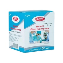 DS Sağlık Steril Gazlı Bez Kompres Spanç 7,5x7,5cm 100 lü Kutu