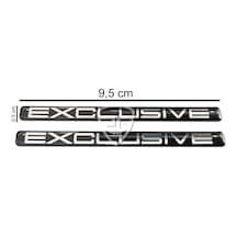 2 Adet Gümüş Exclusive 3D Sticker