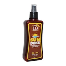 Sundeks Spf 10 Güneş Koruyucu Yağ 200 Ml Amber
