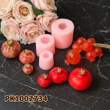 Pk1002734 - Silikon Kalıp Mum Kalıbı - Nar 3'lü Set Renksiz