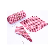 5li Seti, Masa Örtüsü 145x145cm Ve 4 Peçetesi 36x36cm Sku: Zeus8690010239952 14 Cm