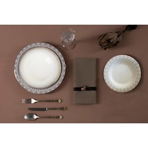 Porland Sweet Romantıc 60 Parça 12 Kişilik Yemek Takımı
