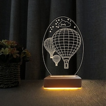 3D Uçan Balon Çocuk Odası Gece Lambası Doğum Günü Hediyesi