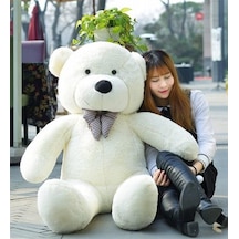 Ritoys 160 Cm Dev Papyonlu Peluş Ayıcık Beyaz