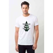 Arrow You Have Failed This City Baskılı Beyaz Erkek Tshirt