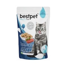 Bestpet Yetişkin Kediler İçin, Tahılsız, Jöle İçinde Ve Hamsi Parça Etli Yaş Mama, 85 G X 24 Adet 103 Ivory