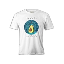 Yoga - Avocado Inhale Beyaz Erkek Tshirt Yoga - Avocado Inhale Beyaz Erkek Tshirt