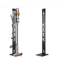 Api Desing Dyson Uyumlu Metal Dikey Süpürge Standı Siyah Renk V15 - V12 - V11 - V10 - V8- V7- V6 Ve Tüm Şarjlı Süpürge Modelleri İle Uyumlu