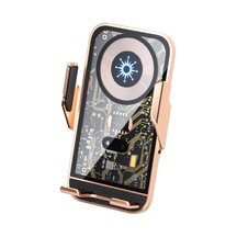 Luckysouk Araba Cep Telefonu Kablosuz Şarj Tutucu Akıllı Otomatik Hızlı Şarj Altın Var Havalandırma 8b5okj