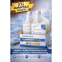 Clenesafe Plus 1 L Konsantre Ön Temizleme Ve Dezenfeksiyon Solüsyonu Medikal Yüzey Temizleyici 2 Adet