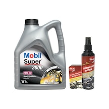 Mobil Super 2000 X1 10W-40 Yarı Sentetik Motor Yağı 4 L + Torpido Süngeri + Torbido Sütü 200 ML