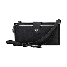 Plm Lozan Strap 6.5 İnch Uyumlu Deri Kartlıklı Kılıf Erc1 Siyah Renkli