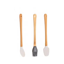 Porsima Mien Mini Silikon Kaşık Fırça Spatula Servis Seti 3'lü