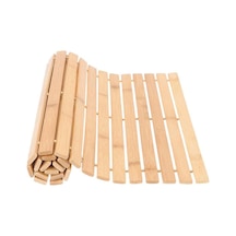 Bambu Katlanır Banyo Paspası 40x60 Cm Krem