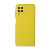 Samsung Galaxy Uyumlu A22 Kılıf Nano İçi Kadife Silikon - Sarı Bz8683140299736
