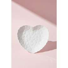 Karaca Pink Love Porselen Çukur Tabak Beyaz 20 Cm Beyaz