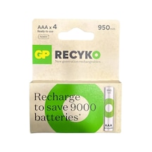 Gp Recyko 950 Mah Aaa Şarj Edilebilir İnce Kalem Pil 4'lü Paket