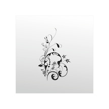 Folyo Sticker Desen Adkpquy394 100cm Uzunluk Siyah