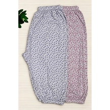 Pi Giyim 2 Adet Kadın Desenli Kısa Dizaltı Lastikli Pijama Altı Yazlık Karışık3