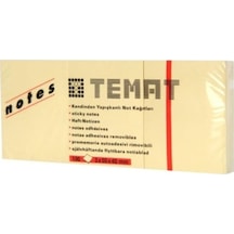 Temat Yapışkanlı Not Kağıdı 100 Ypr Pastel Sarı 3X50X40 Mm 11230