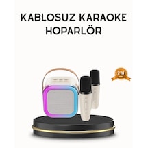 Bluetooth Karaoke Hoparlör Renkli Led Işıklı Ve Type-c Şarjlı Krgltgs1794ac6tgz54