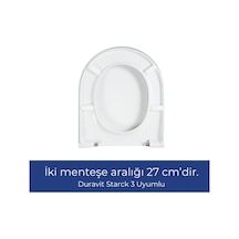 Duravit Starck 3 Uyumlu Klozet Kapağı Yavaş Kapanır Duravit Starck 3 Uyumlu Klozet Kapağı Yavaş Kapanır
