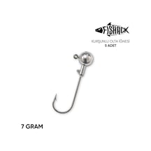 Jighead - Zoka - Kurşunlu Olta İğnesi - Gümüş - 5 Adet - 7 Gr 08036276