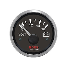Mors Voltmetre 12 Volt Siyah
