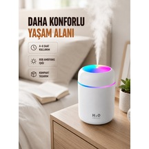 Usb Girişli Taşınabilir Mini Nemlendirici 300ml Su Hazneli - Lisinya