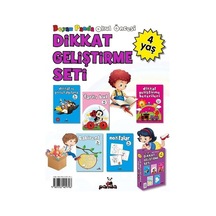 4 Yaş Okul Öncesi-Dikkat Geliştirme Seti-5 Kitap Takım - Afife Çoruk - Panda