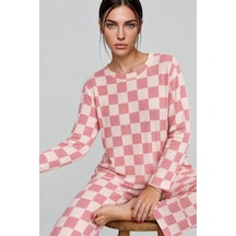 Norcia Sports Kadın Çizgili Regular Fit Pembe Pijama Takımı 4691 Çok Renkli - 929323217 Çok Renkli - 929323217 Çok Renkli