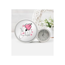Kişiye Özel Sevgililer Günü Saatli Sihirli Led Ayna Çerçeve - 18