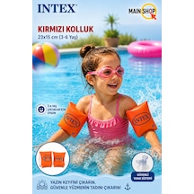 Mainshop Intex Havuz Ve Deniz Için Çocuk Kolluğu Kırmızı Şişme Kolluk 23x15 Cm 3-6 Yaş M-58642