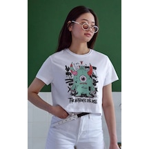 Freedom Storee Unisex Oversize 24/1 Penye Dtf Baskılı Tişört - Dtf165 Çok Renkli