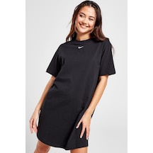 Nike Sportswear Organic Cotton Oversize Short Sleve Dress Nakış Swooslu Oversize Elbise Siyah Nike Sportswear Organic Cotton Oversize Short Sleve Dress Nakış Swooslu Oversize Elbise Siyah