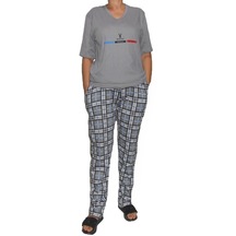 Kadın Baskılı-Ekose Desenli Pijama Takımı (554962005)