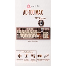 Ac100 Max Mekanik Klavye,alüminyum Gasket Tasarım Tft Ekranlı Hot-swap Rgb- 4000 Mah