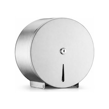 Aqua Bagno Basic Jumbo Tuvalet Kağıtlığı Paslanmaz Çelik Mat Krom Kilitli Dispenser