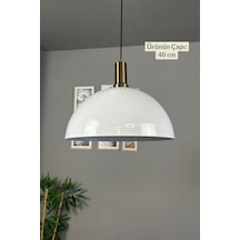 Linate Beyaz Eskitme Fener Başlık Avize Tekli Sarkıt Salon Kuaför Dekoratif Aydınlatma Beyaz