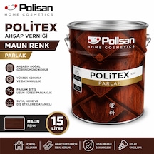 Polisan Politex Ahşap Verniği Maun Renk Parlak 15 Litre