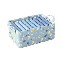 Dancemonkey Cbtx Jjtz 47x28x20cm Papatya Desenli Katlanır Elbise Organizatör Kutusu - Mavi 140l