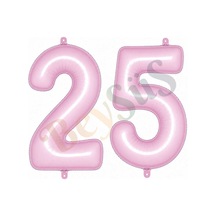 25 Rakam Folyo Balon Pembe Rengi 76 Cm