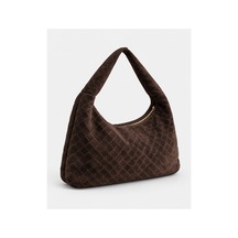 Nura Collection Kahve Kadın Hakiki Süet Örgü Dokulu Shopper Omuz Çantası Kahverengi - 936381748 Kahverengi