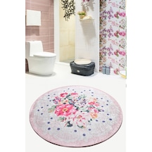 Florens Djt Çap 100 Cm Banyo Halısı, Paspas Çok Renkli