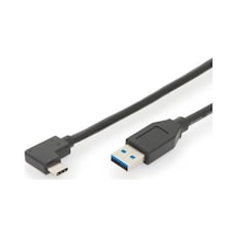 Digitus AK-300147-010-S 1 Mt USB 3.0 to USB Type C Gen2 90 Derece 10GB 3A USB Kablo