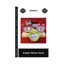 Kalpli Metal Saat Hediyelik Aksesuar Günlük Hediye Dekor Süsü Çok Renkli