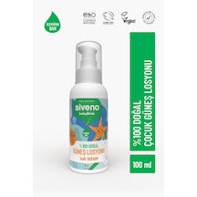 Siveno %100 Doğal Çocuk Güneş Losyonu Leke Karşıtı Nemlendirici Bitkisel Vegan UVA UVB SPF 50+ 100 ml