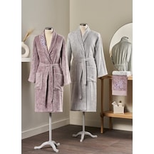 TAÇ SOFT BAMBOO AİLE SETİ LİNA MURDUM GRİ