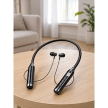 Uzun Kullanım Süreli Bluetooth Kulaklık Boyun Bantlı Mikrofonlu 600 Saat Müzik Süreli Ses Ve Çağrı Kontrollü Kablosuz Kulaklık - Lisinya