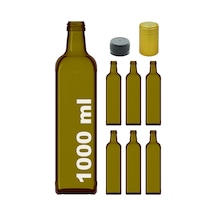 Afracam Maraska Yeşil 1000 Ml Kilitli Kapaklı Ve Kapüşonlu Boş Cam Şişe 6 Adet Diğer
